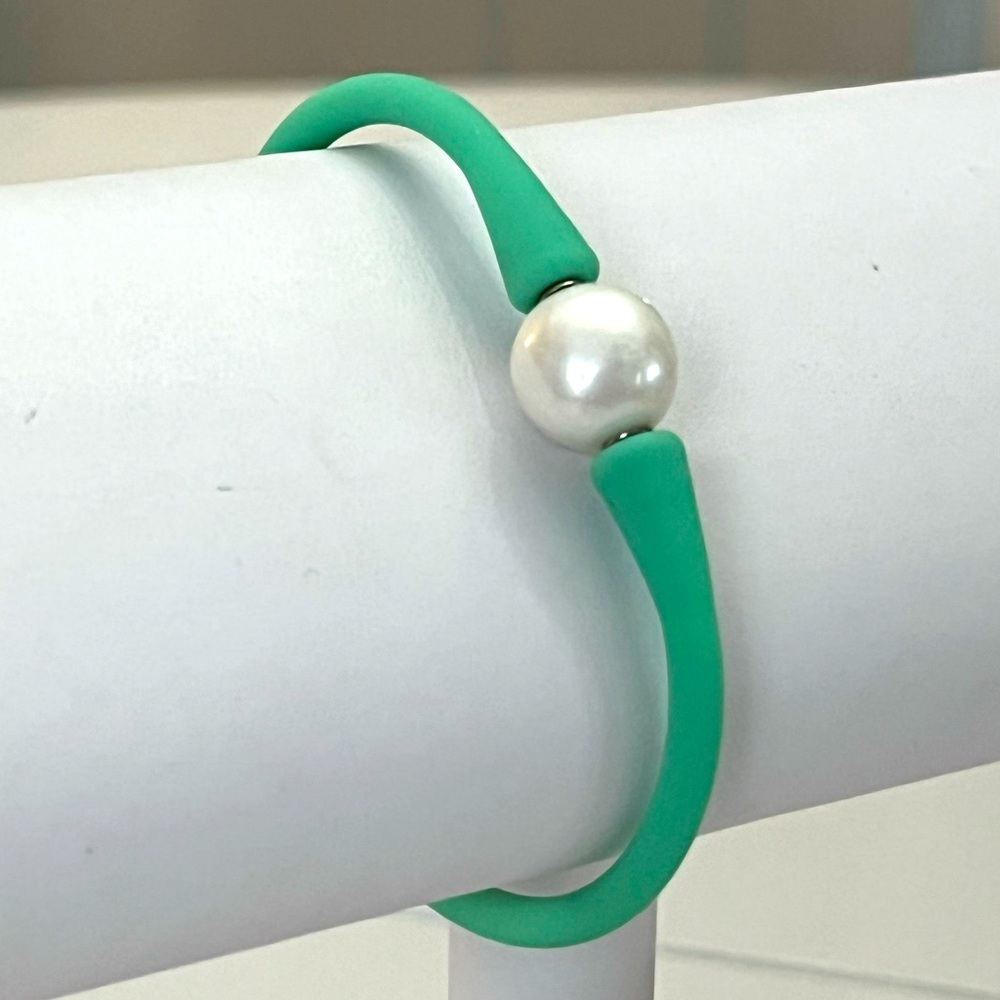 FRESH WATER PEARL Bracelet | NEW! | Silicone Jelly Band